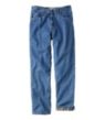 Flannel-Lined Double L Jeans, Natural Fit, Men's