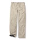 Lined Double L Chinos, Plain Front