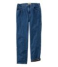 Flannel-Lined Double L Jeans, Comfort Waist