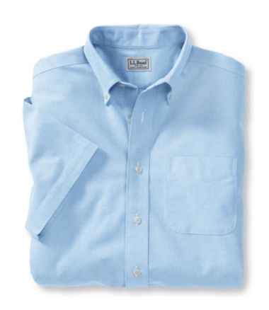 Wrinkle-Free Classic Oxford Cloth Shirt, Traditional Fit Short-Sleeve