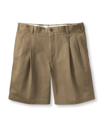 pleated chino shorts