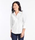 Wrinkle-Resistant Pinpoint Oxford Shirt, Three-Quarter Sleeve