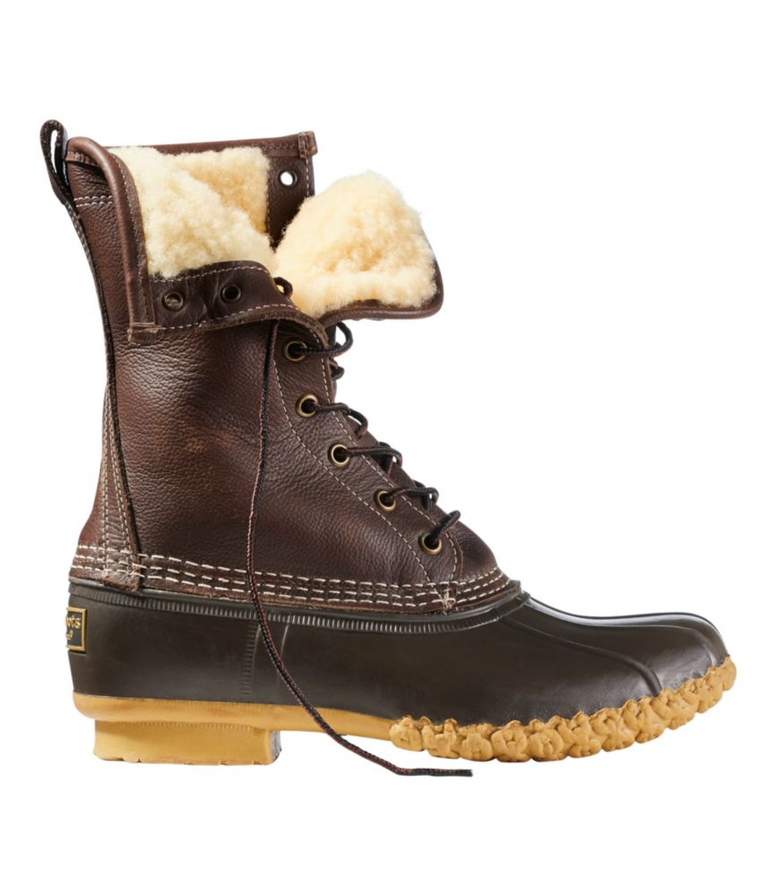 ll bean 8 inch shearling lined boots