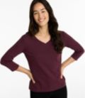 Bean's Tee, Three-Quarter Sleeve V-Neck