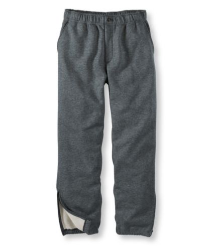 men's fleece pants with zipper fly