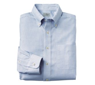 Wrinkle-Resistant Classic Oxford Cloth Shirt, Trim Fit University Stripe