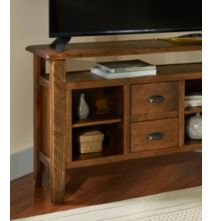 Rustic Wooden Entertainment Console