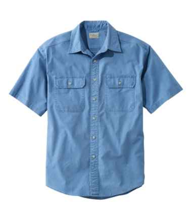 Sunwashed Canvas Shirt, Traditional Fit Short-Sleeve