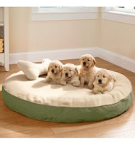 Premium Fleece Dog Bed Set, Round