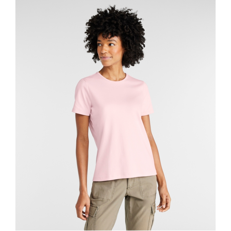 Pima Cotton Tee, Short Sleeve Crewneck Short Sleeve   