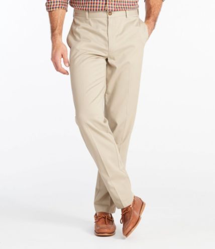 Men's Wrinkle-Free Double L Chinos, Classic Fit Plain Front | Free ...