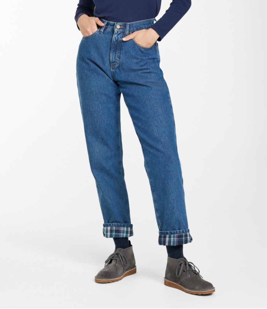 Double L Jeans, Relaxed Flannel Lined Misses