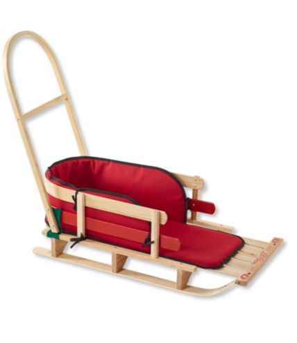 Kids' Pull Sled and Cushion Set with Push Handle, Large | L.L.Bean