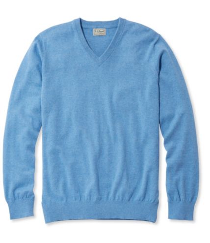 Men's Cotton/Cashmere Sweater, V-Neck | Free Shipping at L.L.Bean