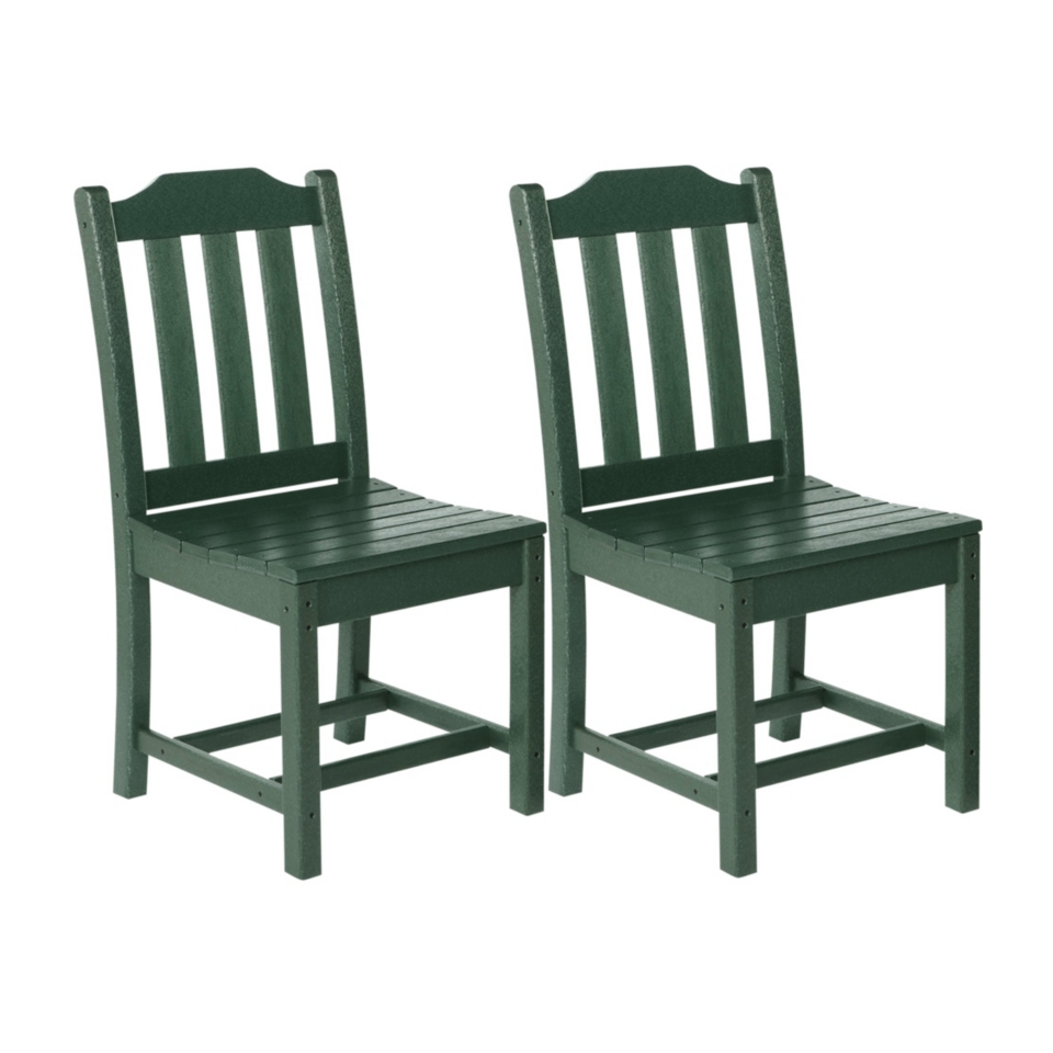 All Weather Armless Dining Chair, Set of 2