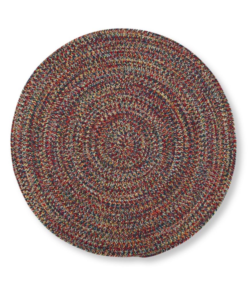 All Weather Braided Rug, Round Concentric Pattern