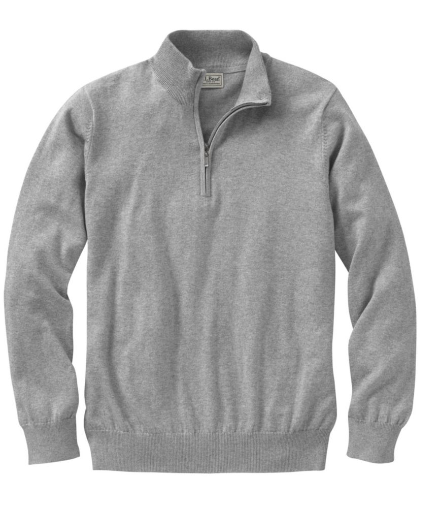 Cotton/Cashmere Sweater, Quarter Zip