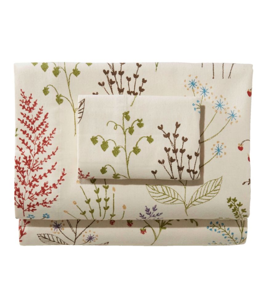 Botanical Floral Flannel Pillowcases/Set Of Two