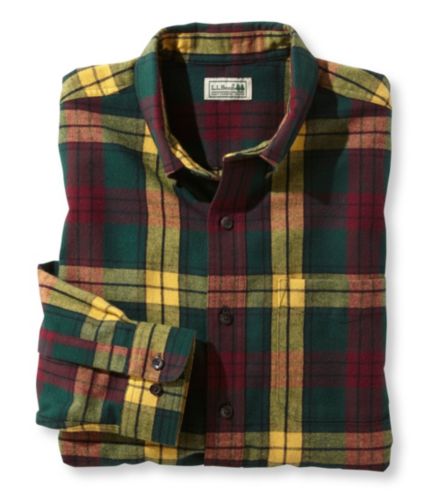 Men's Scotch Plaid Flannel Shirt, Slightly Fitted | Free Shipping at L ...