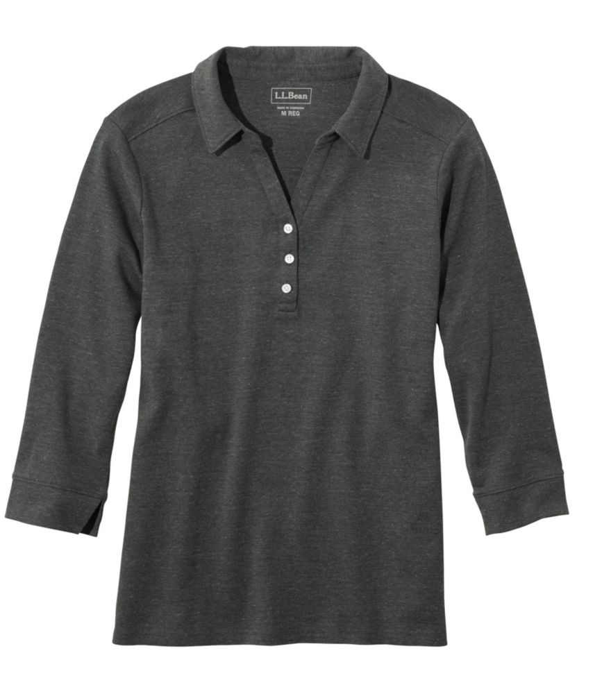 Three-Quarter-Sleeve Interlock Polo 